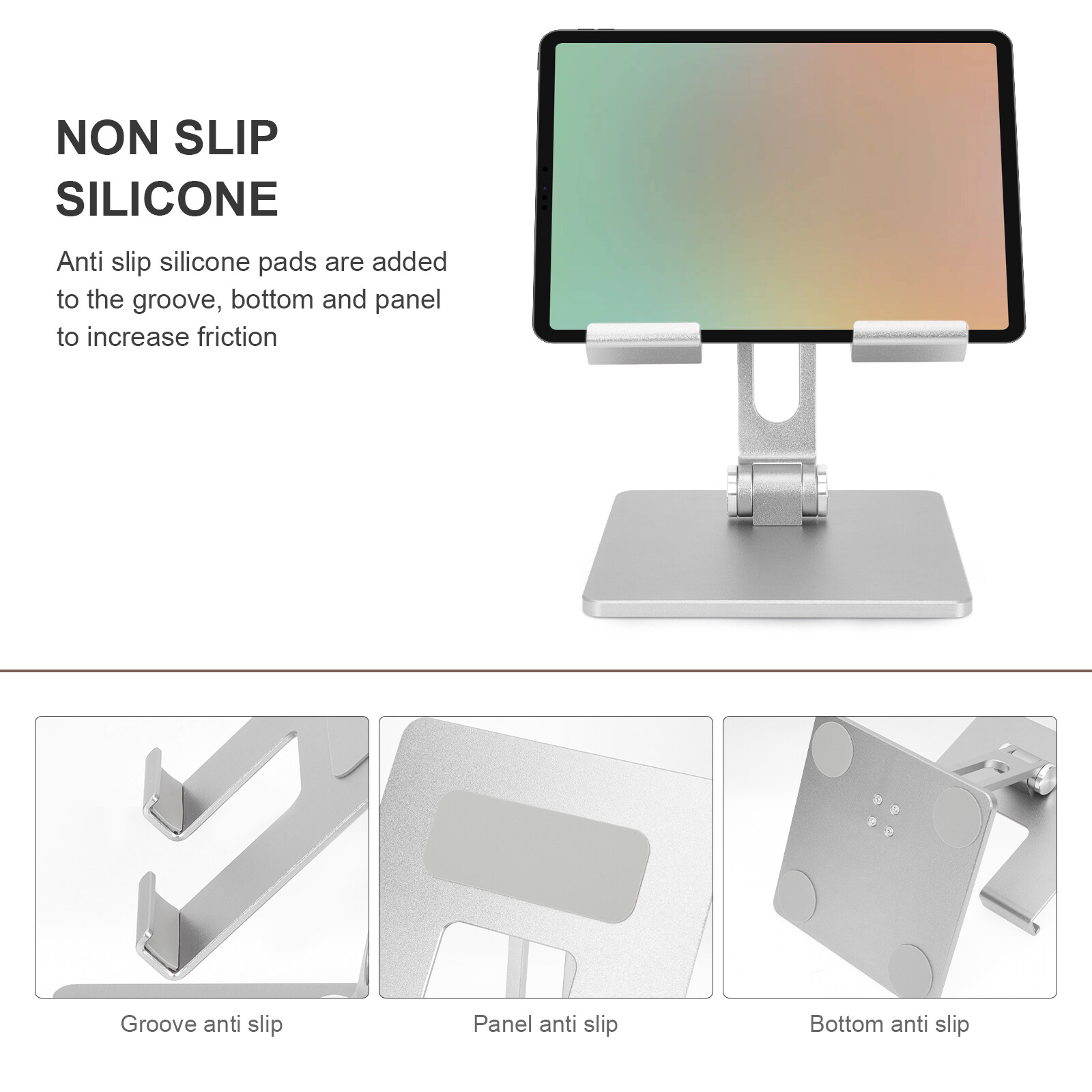 TABLZONE Adjustable Folding Laptop Stand with Angle Control for Home and Office Use, Portable 1-Pack