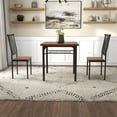 thumbnail image 3 of 3-Piece Dining Table Set with Kitchen Table and 2 Chairs, Modern Wood Dining Table and Chairs Set, Rustic Brown, 3 of 8