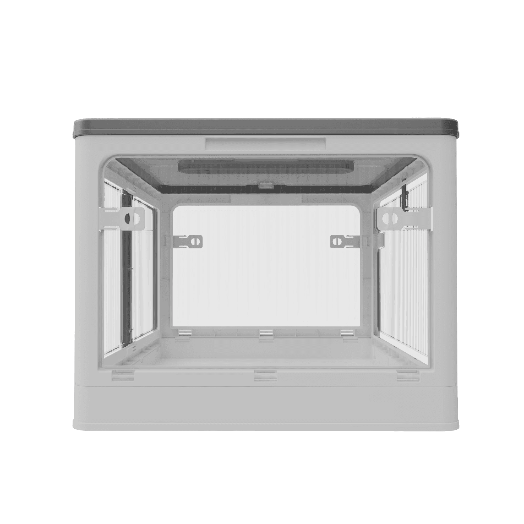 506QT 4-Pack Transparent Stackable Storage Bins with Wheels, Black