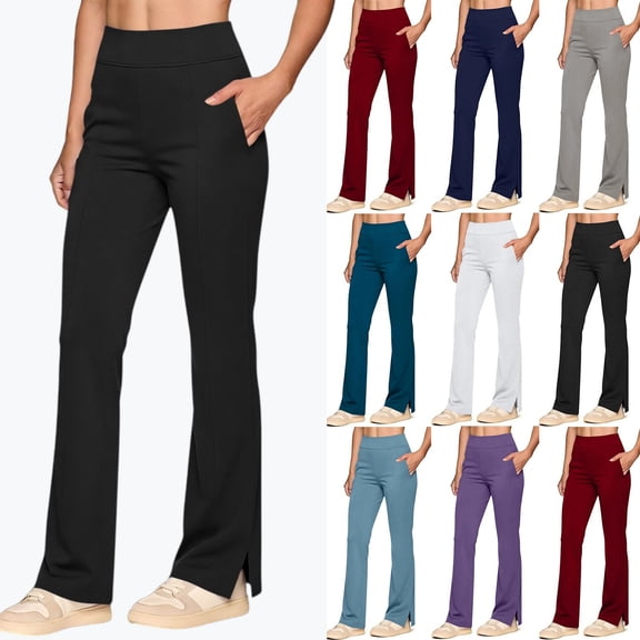 Vibrex Leggings for Women Plus Size with Pockets,Womens Stretch Yoga Leggings Fitness Running Gym Sports Full Length Active Pants Leggings Compression Pants