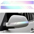 thumbnail image 1 of Yazoeia 2PCS Car Rear View Mirror Stickers, Waterproof Auto Side Rearview Mirrors Decal Stripes, Universal Anti-Collision Striped Automotive Warning Stripes for Most Vehicles (Colorful), 1 of 6