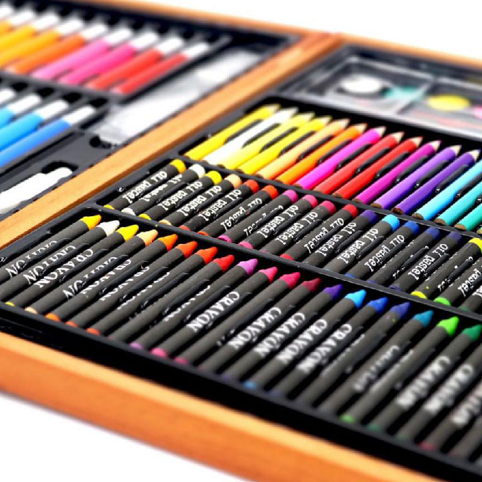 Art Painting Supplies 150 Piece Deluxe Art Set for Adults and Kids, Drawing Painting Kit in Wooden Box