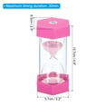 thumbnail image 2 of Uxcell 30 Min Sand Timer, Hexagon  with Plastic Cover, Count Down Sand Clock Glass Pink, 2 of 5