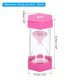 thumbnail image 2 of Temporizador de arena Uxcell de 30 minutos, hexagonal con cubierta de plástico, reloj de arena de vidrio rosa, 2 of 5