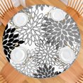 thumbnail image 2 of Round Table Cover with Elastic Edge and Boho Floral Pattern, 44Inch Fits 38-42 Inch Tables, Easy Clean Material for All Seasons & Holidays, 2 of 7