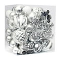 thumbnail image 5 of 65 PCS Christmas Balls Ornaments Set, Shatterproof Plastic Decorative Baubles Includes Stars & Train for Xmas Tree Decor Holiday Party Decoration, 5 of 5