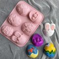 thumbnail image 4 of Easter Chocolate Molds, Silicone Bunny Egg Gummy Candy Molds Silicone Shapes for Baking Resin Soap Wax Melts Ice Cube Jelly, 4 of 6