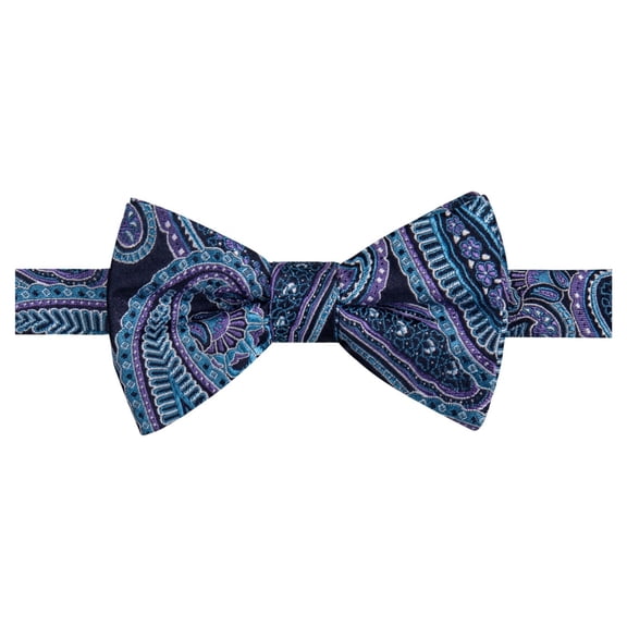Countess Mara Mens Claremont Paisley Self-tied Bow Tie, Blue, One Size