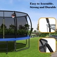 thumbnail image 3 of Bellemave 12FT Outdoor Tranpoline with basketball Hoop, Recreational Trampoline with Enclosure Net & Ladder, Backyard Trampoline  for Family, Blue, 3 of 8