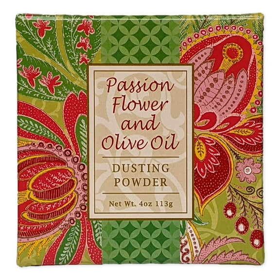 Greenwich Bay PASSION FLOWER OLIVE OIL, After-Bath Body Dusting Powder, 4 oz.