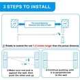 thumbnail image 6 of Lssam Spring Tension Rod Set Adjustable 26 to 39 Inch Small Curtain Rod No Drilling Expandable for Doors Windows 28 to 36 Inch, White, 1 Piece, 6 of 8