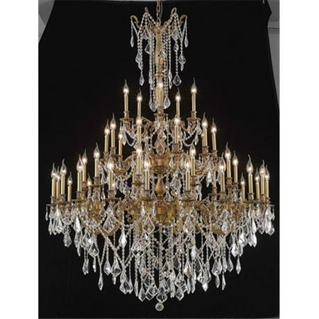 

9245 Rosalia Collection Large Hanging Fixture D54in H66in Lt:30 French Gold Finish (Royal Cut Crystals)-Finish:French Gold