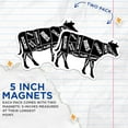 thumbnail image 3 of (2 Pack) Cow Butchery Guide Magnets Magnets - Kitchen Decor - Cooking Reference - 5" On Longest Side - Made in USA - Sticks to Refrigerators & Metal Surfaces - MAG9219, 3 of 7
