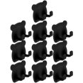 thumbnail image 4 of 10Pcs Wall Mounted Holder For Bathroom Use Black Plastic Storage Organizer With Multi-Purpose Hanging Function, 4 of 4