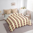 thumbnail image 3 of Manfei Chic Abstract Ombre Twin Bedding Sets 7-Piece for Kids, Vintage Checkered Square Bedding Comforter Set, Yellow Buffalo Plaid Reversible Sheet Sets, Breathable Home Decor, 3 of 7