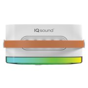 IQ Sound Mini Karaoke Portable Bluetooth Speaker with Wireless Microphone and RGB Light Show, IQ-908K , White