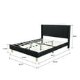 thumbnail image 3 of Tslinn Low Profile Upholstered Platform Bed,Queen Beds With Black(Linen), 3 of 5
