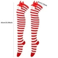 thumbnail image 2 of MZXELPRJD No Show Socks Womens Ladies Solid Color Cartoon Christmas Decorated Knee Socks for Christmas Party Sweet Cute Stockings, White Crew Socks Women Red, 2 of 5