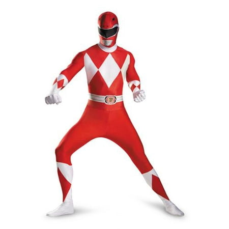 Disney Power Rangers Red Ranger Mens Adults Bodysuit Costume