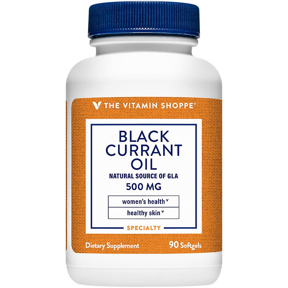 The Vitamin Shoppe Black Currant Oil 500MG, Natural Source of GLA