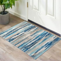 Suelur Small Rugs 2x3 Modern Abstract Area Rugs Entryway Rug Indoor Washable Rug Blue Rugs Non-Slip Soft Print Throw Rugs for Entrance Bedroom