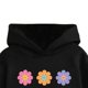 thumbnail image 4 of Conjunto de sudadera con capucha de manga larga para niños, estampado de patchwork, cuello redondo, manga larga y pantalones acampanados casuales con cintura elástica, conjunto relajado, conjunto de p, 4 of 8
