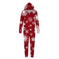 thumbnail image 3 of EGNMCR Pyjamas de Noël pour la Famille, pour Tenue Parent-Enfant de Noël Combinaison à Capuche Imprimée à Manches Longues Tenue Familiale Combinaison en Polyester pour Femmes, 3 of 3