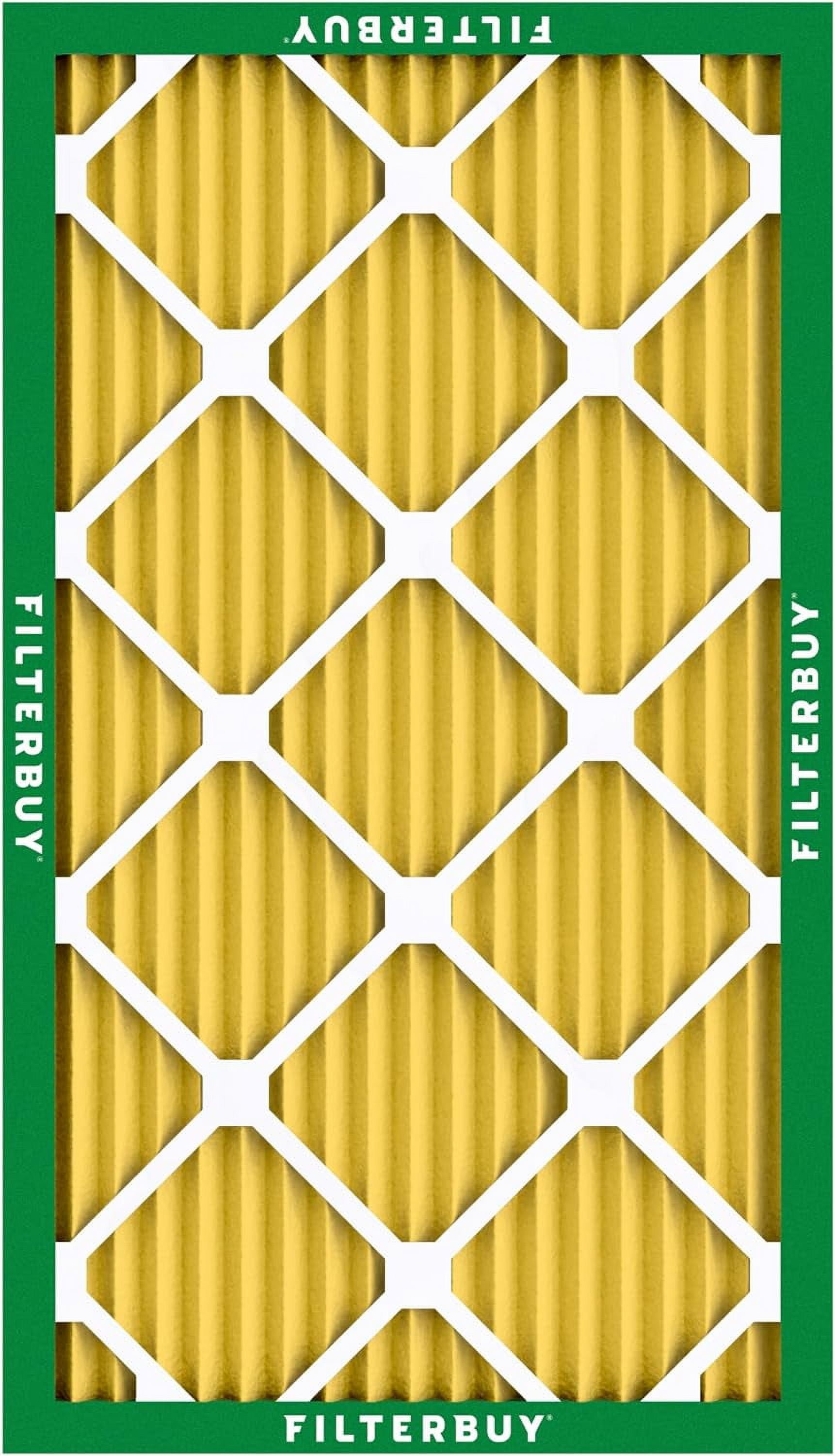 Filterbuy 16x25x1 Air Filter MERV 11 Allergy Defense, Pleated HVAC AC Furnace Filter Replacement, 4-Pack