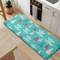 thumbnail image 5 of Turquoise Christmas Tree Pattern Kitchen Rug Mat,Kitchen Runner Rugs Non Skid Washable,Decorative Kitchen Floor Mats for Kitchen,Sink,Laundry,17"x47.2", 5 of 7