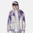 thumbnail image 2 of Fotbe Lavender Blooms Window Chaqueta con Protección Solar UPF 50+ para Hombre y Mujer, Camisa con Capucha y Bolsillos-Medium, 2 of 7