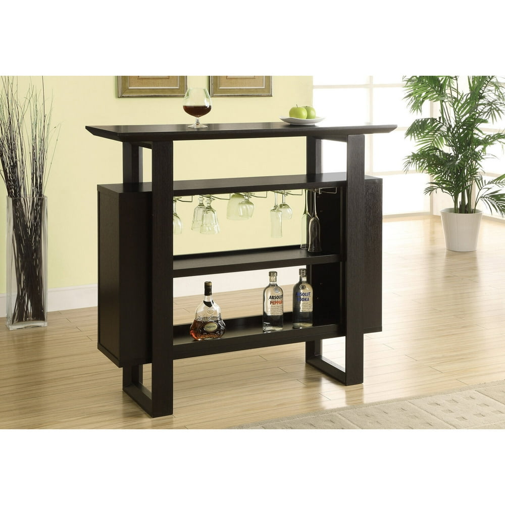 Monarch Home Bar 48"L / Cappuccino With Bottle / Glass Storage