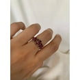 thumbnail image 3 of Carillon Ruby Ring, Natural Gemstone Cluster 2.6 ct 925 Sterling Silver Ring for Women, Ring Size : 9.5, 3 of 5