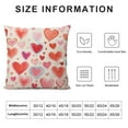 thumbnail image 5 of Shangniulu Valentines Day Pillow Covers Watercolor Pink Hearts Valentines Day Throw Pillows Anniversary Wedding Cushion Case Valentines Day Decorations for Sofa Couch, 5 of 5