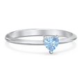 thumbnail image 1 of Heart Birthstone Ring - Blue Topaz (December), 1 of 6