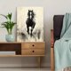 thumbnail image 5 of Qisvanset Framed Canvas Wall Art 12x16 Inch Black White Horse Sketch Western Farmhouse Wall Art, 5 of 5