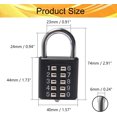 thumbnail image 2 of HUGFEGWE 10 Digit Push Button Combination Padlock Digita Lock for Locker Cabinet Case Drawer Black 1PCS CJB91-26069, 2 of 9
