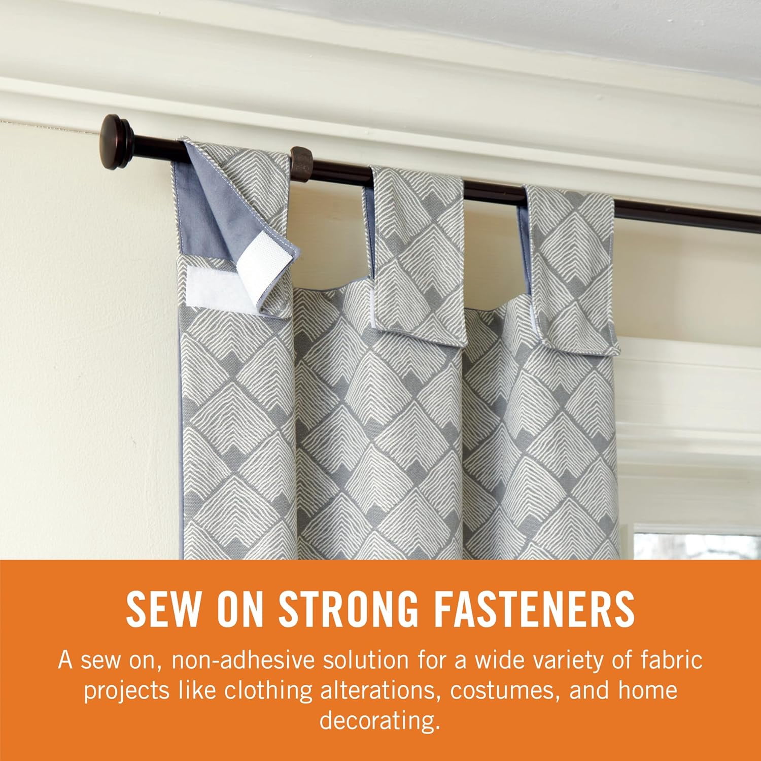(2 pack) VELCRO Brand Sew on Strong Hook and Hoop Fastener Strips | 8 Sets, White | 2.5in x 1in Size