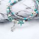 thumbnail image 2 of Naiovety Tobilleras bohemias de múltiples capas con cuentas de tortuga y estrella de mar para mujer, joyería de playa, de cadena para pies Uniforme atlético, 2 of 6