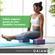 thumbnail image 5 of Gaiam Essentials Bloque de yoga (juego de 2): espuma Eva sin látex de apoyo, superficie suave antideslizante para yoga, pilates, meditación, color morado oscuro, 5 of 7