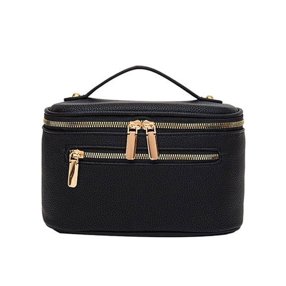 OIUR Cosmetic Bag Makeup Case with Handle Large Capacity Zipper Closure Lightweight Portable Vanity Case Travel Toiletry Bag