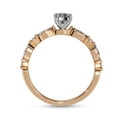 thumbnail image 4 of IGI Certified Lab Grown Diamond Ring | Center 10x5mm Marquise Cut Solitaire Engagement Promise Rings For Women In 18k Solid Rose Gold | F-G, VS-SI Quality (1.25 Ctw) Ring Size-4.5, 4 of 7