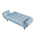 thumbnail image 6 of Sofa Bed, Convertible Sofa, Small Apartment Furniture&nbsp;2 Seater Sleeper with 3 Position Adjustable Backrest, Transforms into Bed, Velvet Upholstery, Antique Navy Blue, 74 Inch, 6 of 10
