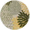 thumbnail image 2 of Nourison Aloha Indoor/Outdoor Green Multicolor 5'3" x Round Area Rug (5 Round), 2 of 9