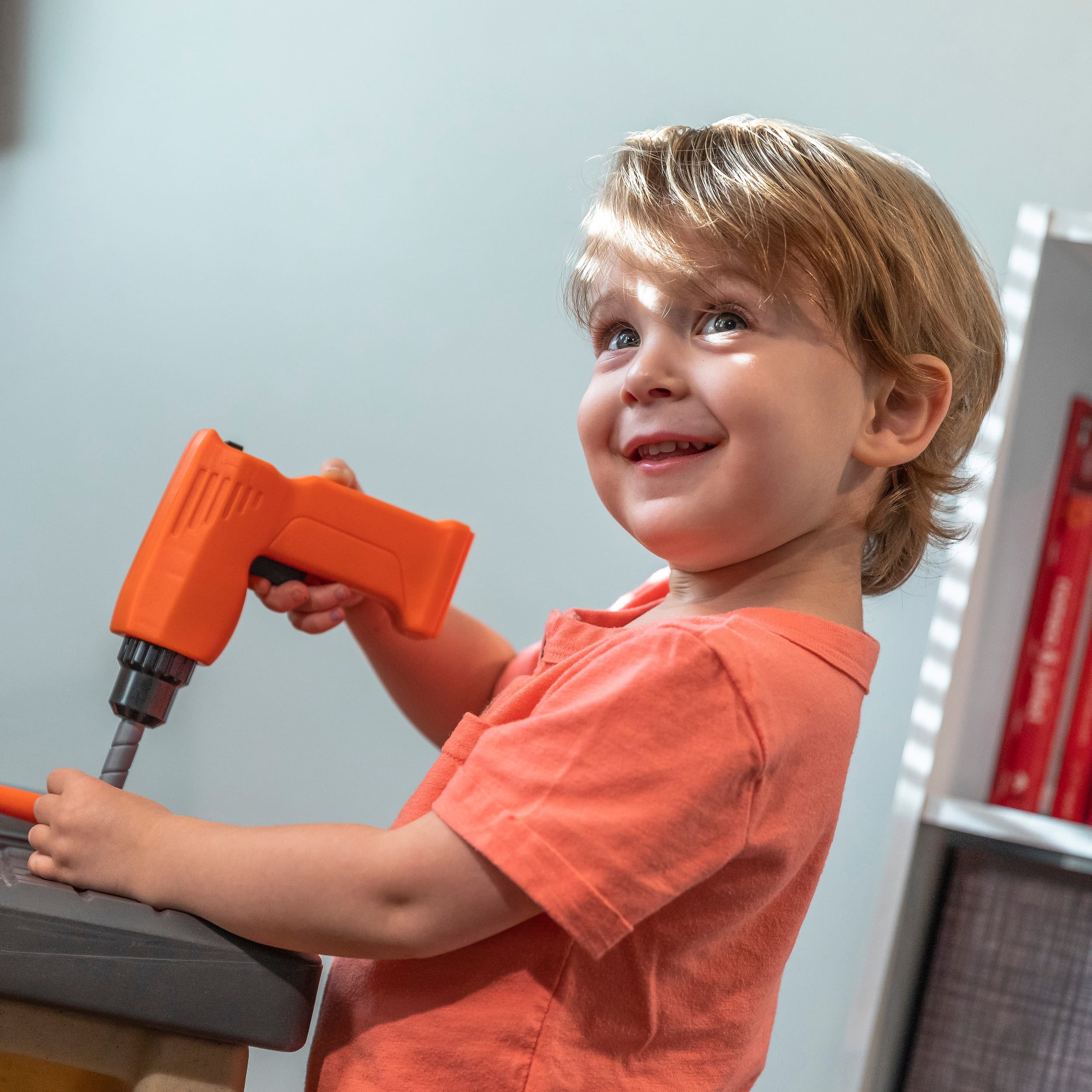 Step2 Handyman Plastic Toddler Workbench and Plastic Kid Tool Bench 30 plus piece Playset