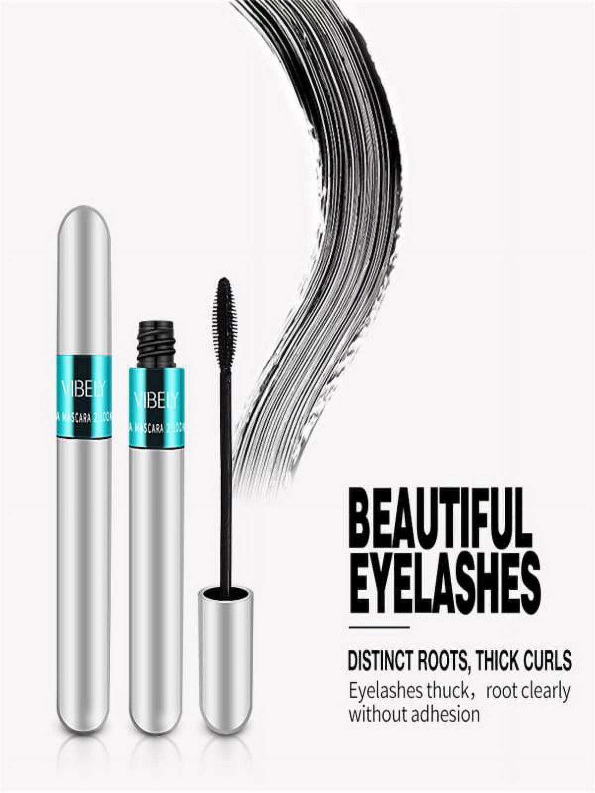 Lingouzi 2-in-1 Waterproof Mascara - Natural Lengthening, Thickening ...