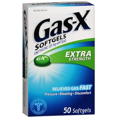 100 Mg 50 Gels - Gas-X Softgels Extra Strength 50 Soft Gels (Pack of 4)