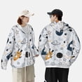 thumbnail image 4 of Lsque Cartoon Planets UPF 50+ Lightweight Sun Protection Men's Women's Long Sleeve Shirt, Hoodie Performance -Medium, 4 of 9