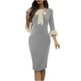 thumbnail image 2 of RYDCOT Casual Dresses for Women Fall Winter Fashion Long Sleeve Dress Ladies Dresses Women's Wear to Work Dresses Midi Women's formal Dresses Sale, 2 of 3