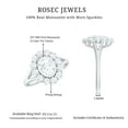 thumbnail image 5 of Rosec Jewels Womens Certified Moissanite Halo Ring, Cocktail Ring, 5X7mm Oval Shape - D-VS1 Quality Certified, 14K White Gold, US 5.00, 5 of 8
