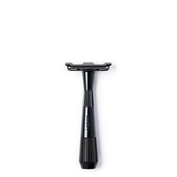 Leaf Shave | Thorn Razor, Black - All-Metal, Eco-Friendly Razor for Men & Women; Includes 5 Stainless Steel Single-Edge Razor Blades; Recommended for Face Shaving Coarser Hair